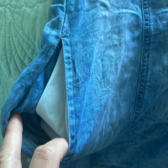 Max Jeans Denim Sleeveless Dress with Animal Print (Size Small) - Picture 5 of 5